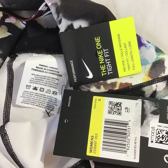 New The Nike One Printed Leggings Tight Fit CD6997 - Picture 3 of 8